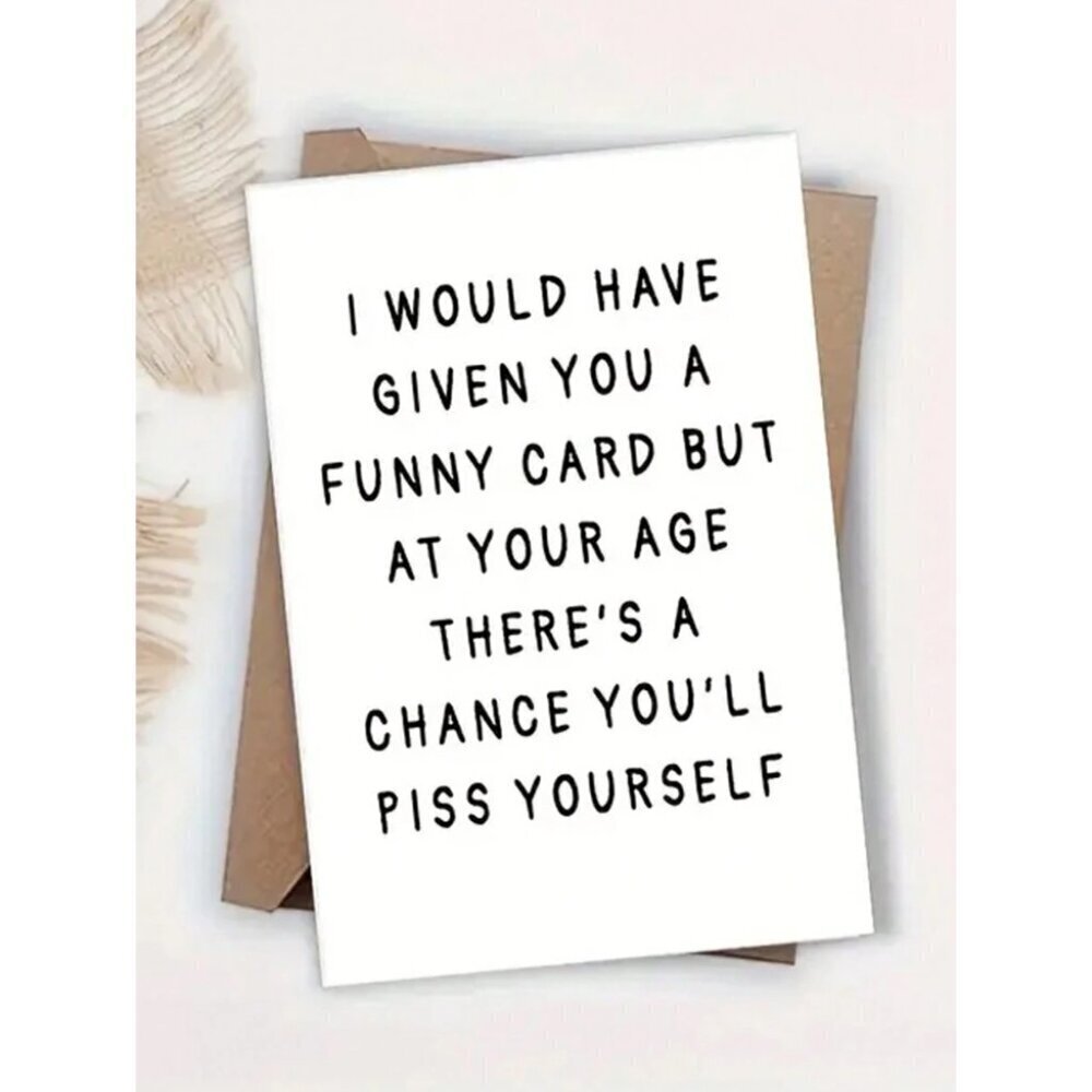 1pc "I Wanted To Give You A Fun Card" Humorous Birthday Greeting Card